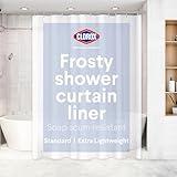 CLOROX Shower Curtain Liner, Premium Lightweight Flexible Waterproof 3g PEVA for Bathroom with Weighted Magnets, Standard Size 70" x 72", Frosty 1 Pack