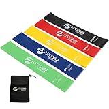 Limm Resistance Loop Exercise Bands - Set of 5 Stretch Bands for Working Out with Instruction Guide & Carry Bag - Elastic Band for Home Workout & Physical Therapy for Women and Men 12" x 2"