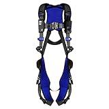 3M 1113010 DBI-SALA ExoFit X300 Comfort Vest Safety Harness Fall Protection, OSHA, ANSI, General Industry, Aluminum Back D-Ring, Auto-Locking Quick Connect Leg and Chest Straps, X-Large