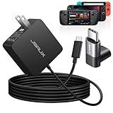 JSAUX 45W USB C Charger for Steam Deck/OLED, 5FT Cable Type C PD 3.0 45 Watt Fast Charging Compatible with Steam Deck, Switch/OLED, MacBook, Samsung S25 S24 S23 S22, iPhone 16/15, iPad, Pixel