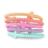 Ryan & Rose Jesus Bracelets - Cross Silicone Bracelet (Vibe, Medium)