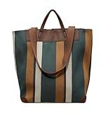 Large Women's Work Tote Bag – 13inch Laptop Compartment,Canvas Shoulder Bag for Office & Daily Use,Tote Bag with Spacious Storage (BROWN, Large)