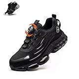 Noozier Safety Shoes Mens, Noozier Safety Shoes Mens Steel Toe, Suitable for Industrial and Construction Industries, Puncture-Proof (Black, Adult, Men, 12, Numeric, US Footwear Size System, Medium)