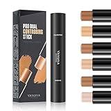 MEICOLY Cream Contour Stick Trio,Bronzer Highlighter Stick,2 in 1 Double Head Facial Repair Concealer Stick,3D Body Makeup Shading Trimming Stick,Smooth Gliding Face Illuminator Makeup,6 Colors