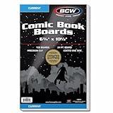 BCW Current Comic Book Backing Boards - 100 Pack | 24 pt., Coated, Buffered with 3% Calcium Carbonate | Precision Cut for Current Comic Bags | Long-Term Comic Book Storage