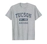 Tucson Arizona AZ Vintage Sports Design Navy Print T-Shirt