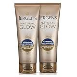 Jergens Natural Glow +Firming Self Tanner Body Lotion, Medium to Deep Skin Tone, Sunless Tanning Moisturizer with Collagen and Elastin, Helps to Visibly Reduce Cellulite, 7.5 Oz, Pack of 2