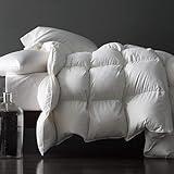 Royoliving Premium Feathers Down Duvet Insert Comforter Oversized King Size Heavyweight Thickened Winter White 100% Cotton Cover with Corner Tabs (120x98, 87 oz)