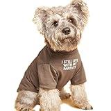 Cute Dog Clothes: Soft Breathable Dog & Cat Pullover Jumper - Khaki (L-(1017lb), Chest18")