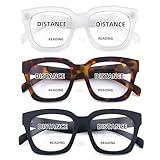HIYANJN Bifocal Reading Glasses For Women Blue Light Computer Readers Clear Top Oversized Fashion Matte Frame Eyeglasses