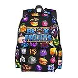 Game Box Backpack Fruits Games Bookbag With Multiple Pockets Casual Fruits Laptop Backpack for Travel Picnic Outdoor