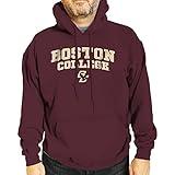 Campus Colors Adult Arch & Logo Soft Style Gameday Hooded Sweatshirt (Boston College Eagles - Maroon, Large)
