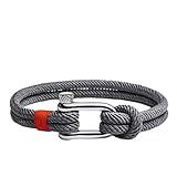 NONLOTDIO New For Arrival Gift Fashion Stainless Steel U Buckle Boat Bracelet Hand Woven Beach Surf Bracelet For Men Women Jewelry Gifts With For You Accessories Creative Gift