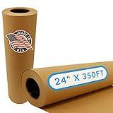 Made in USA | Bulk Value 24 in x 350 ft (4200 in) Reli. Brown Butcher Paper Roll | Food Grade Kraft Paper for BBQ | Butcher Wrap for Smoking Meat | Unwaxed, Meat Wrapping & Smoking (Brown)