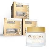 Cicatricure Gold Lift Anti-Aging Night Cream for Face, with Peptides, Calcium, and Silicon, offering a lifting effect, nourishment, and facial contour, 3-Pack