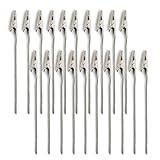 WELANGBN 20 Pack Metal Wire Alligator Clamp, 4'' Long-Tailed Alligator Iron Clip, Stand Photo Holder Stand Memo Clip