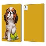 Head Case Designs Officially Licensed P.D. Moreno Cavalier King Charles Baseball Sport Puppies Leather Wallet Case Compatible with Apple iPad Air 11 2020/2022/2024/2025
