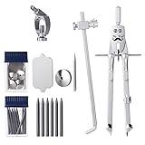 Mr. Pen- Professional Metal Compass with Wheel, Lock and Extension Bar for Geometry, Drafting, Math, Drawing, Compass for Geometry, Tool for Drawing Circles, Drawing Compass, Compass Drawing Tool