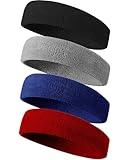 Tanluhu Sweatbands Sport Headbands for Men & Women,Terry Cloth Sweat Band for Tennis, Running, Basketball, Working Out, Execise - Athletic Sweat Cotton Headband Outdoor