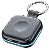 HUOTO Portable Charger for Apple Watch,Wireless Magnetic iWatch Charger 1200mAh Power Bank Travel Keychain Accessories Smart Chargers for Apple Watch Series 10/9/8/7/6/SE/5/4/3/2/1/UItra/UItra 2