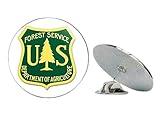 NYC Jewelers Green & Yellow US Forestry Shield Shaped (Logo Forest Service Badge) Metal 0.75" Lapel Hat Pin Tie Tack Pinback