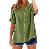 Summer Tops for Women 2025 Short Sleeve 2025 Button Down Loose fit Cotton Linen v Neck Shirts Fashion Summer Soft Work Trendy Boho Tops