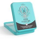 Base Labs Keloid Bump Removal Gel Swabs | Piercing Aftercare Gel Swabs for Piercing Bump Treatment | Medicated Piercing Cleaner Saline Solution for Ear, Nose, Belly, Body Piercings | 36 Swabs