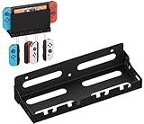 Riuog Wall Mount Stand for Nintendo Switch - Switch Controller Holder with Hooks for Hanging Joy-Cons, for Nintendo Switch Models and OLED -Saving Design