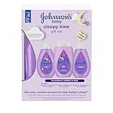 Johnson's Baby Sleepy Time Bedtime Gift Set with Relaxing NaturalCalm Aromas, Bedtime Baby Bath Shampoo, Wash & Lotion, Baby Bedtime Essentials, Hypoallergenic & Paraben-Free, 3 Items