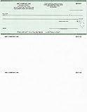 Green Computer Checks on Top - Custom Laser Business Checks Compatible with QB Accounting Software (100)