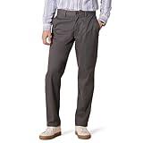 Amazon Essentials Men's Straight-Fit Wrinkle-Resistant Flat-Front Chino Pant, Charcoal, 32W x 34L