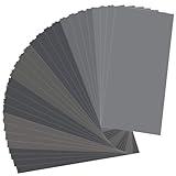 40Pcs Wet Dry Sandpaper Assortment, 220 320 400 600 800 1000 1200 1500 2000 3000 Grit Sandpaper Sheet for Wood Metal Polishing Automotive Sanding