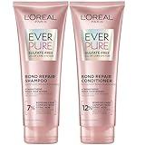 L'Oreal Paris EverPure Sulfate-Free Vegan Hair Care Kit - Shampoo and Conditioner to Strengthen and Repair Hair Bonds (Packaging May Vary)