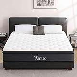 Vantto Queen Size Mattress, 12 Inch Hybrid Memory Foam Mattress in a Box with Pocket Springs for Motion Isolation Pressure Relief, CertiPUR-US, 100 Nights Trial