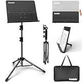 Music Stand, Folding Music Stand Portable Music Stand For Sheet Music 2 Foldable Music Stand Sheet Music Stand With Carrying Bag Matte Frosted Metal Material Sturdy Height Adjustable