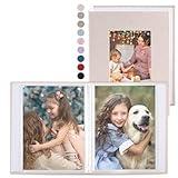 vivinin 2 Pack Photo Album 4x6, Linen Cover Photo Book, Small Photo Album Book for 36 Pockets Hold 72 Pictures, Picture Book for Photos Family Anniversaries Baby Vacations (Off-White)