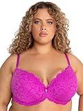 Smart & Sexy Women's Signature Lace Push Up Bra-Perfect for Seeking Effortless Style and Comfort, Orchid, (38) 38B