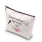 WCGXKO Journalist Survival Kit Zipper Pouch Makeup Bag Court Reporter Graduation Gift Journalism Gift (Journalist Survival)