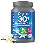 Orgain Organic 30g Vegan Protein Powder, Vanilla, 9g EAAs + BCAAs, Plant Protein, 4g Prebiotic + Fiber, 1g Sugar, Pre-Workout, Muscle Support + Recovery, PMV - 2.01lb (Packaging May Vary)