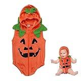 SAVITA Cute Baby Halloween Pumpkin Costume, Orange Halloween Pumpkin Costume Kids Costumes for Boys Girls Decorations