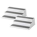 Copco Grey 2 Non-Skid 3-Tier Spice Rack Organizer for Pantry, 2-Pack, 10-Inch