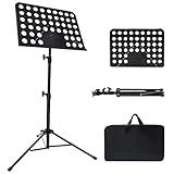 1/2/3 Pack Sheet Music Stand, Adjustable Music Stand with Carrying Bag, Professional Music Book Holder Music Sheet Clip Holder for Guitar, Ukulele, Violin Players(Standard Version, 1 Pack)