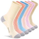 Felicigeely Athletic Socks Cushion Running Socks Performance Breathable Crew Socks Outdoor Sports Socks for Men Women 6Pairs