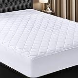 Utopia Bedding Quilted Fitted Mattress Pad, Full Size, Elastic Fitted Mattress Topper Protector and Cover Stretches up to 16 Inches Deep, Machine Washable (White)