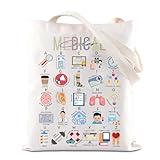 FOTAP Medical Coder Alphabet Tote Bag - Medical Coder, Biller & Billing Professionals - Adults - Female - White - 14.56" x 12.59" - Water Resistant