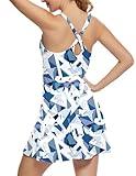 GGOV Tennis Dress for Women Athletic Golf Dress with Shorts and Pockets Backless Workout Dress with Adjustable Straps