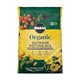 Miracle-Gro Organic Outdoor Potting Mix, for Outdoor Container Plants, Contains Quick-Release Natural Fertilizer, OMRI Listed, 25 qt.