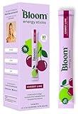 Bloom Nutrition Energy Drink Powder Packets, Sugar Free Energy Drink Mix with L-Theanine, B Vitamins & Natural Caffeine, On the Go Powder Sticks for Natural Energy, 10 Calories (10 Pouches (Pack of 1), Cherry Lime)
