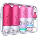18pack Travel Bottles for Toiletries,TSA Approved Silicone Travel Containers jar for Toiletries,Leak Proof Refillable Liqus Shampoo And Conditioner Essentials toiletry