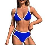 Cheap Gifts for College Students Bikini Sets for Women Fashion V Neck High Waisted Triangle Bikini Swimsuits High Cut Cheeky Sexy 2 Piece Bathing Suit Women's Bikini Swimsuits